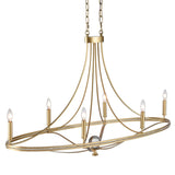 Noura 46.5'' Wide 6-Light Linear Chandelier - Champagne Gold 69486/6 Elk Lighting