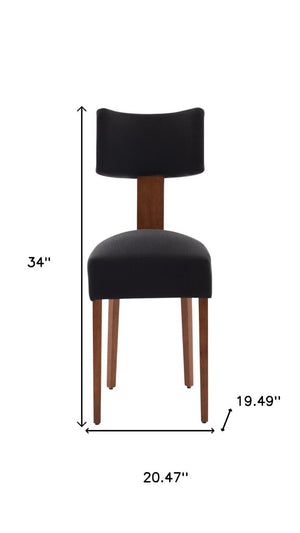 Set of Two Linen Upholstered Solid Wood Dining Side Chairs for Modern Farmhouse Kitchens