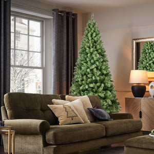 HomeRoots 7' White Pre Lit Full Fir Christmas Tree - Lifelike, Energy-Efficient Design for a Festive Holiday Glow 108 694883