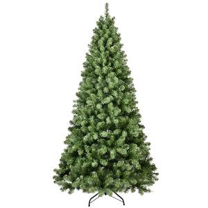 HomeRoots 7' White Pre Lit Full Fir Christmas Tree - Lifelike, Energy-Efficient Design for a Festive Holiday Glow 108 694883