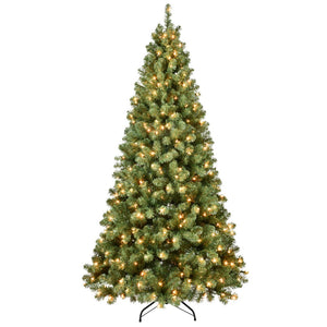 HomeRoots 7' White Pre Lit Full Fir Christmas Tree - Lifelike, Energy-Efficient Design for a Festive Holiday Glow 108 694883