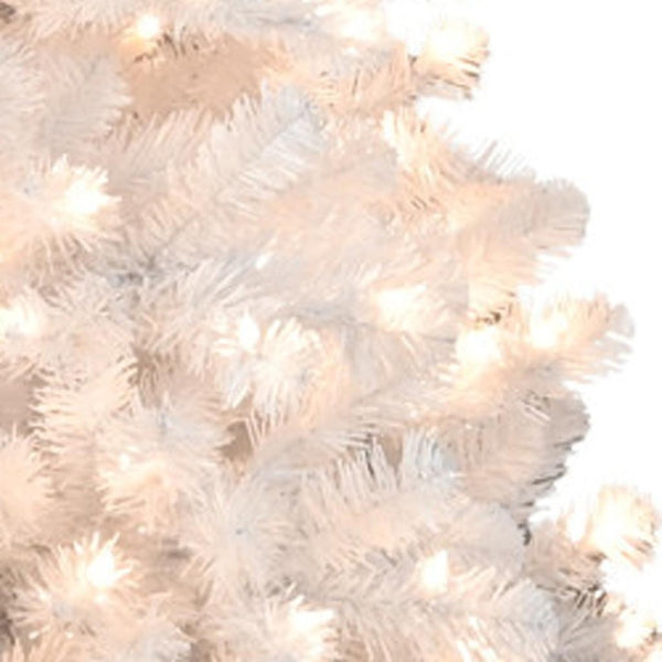 HomeRoots 9' White Pre-Lit Pine Christmas Tree - Stunning Holiday Centerpiece with 650 Warm Lights & Full Branch Tips 108 694889