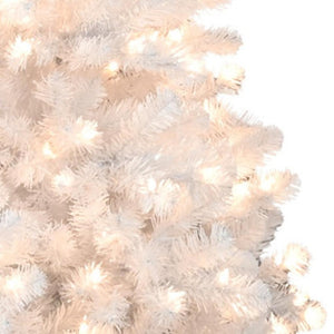 HomeRoots 9' White Pre-Lit Pine Christmas Tree - Stunning Holiday Centerpiece with 650 Warm Lights & Full Branch Tips 108 694889
