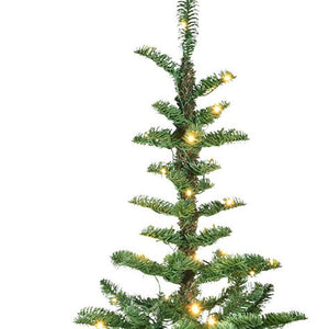 HomeRoots 6' Pre Lit Sparse Fir Christmas Tree - Modern Design with 300 Warm White LEDs for Effortless Holiday Charm 72 694891