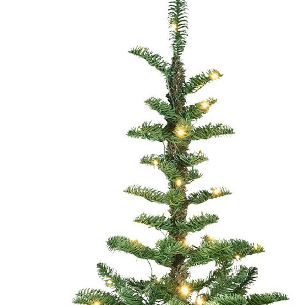 HomeRoots 6' Pre Lit Sparse Fir Christmas Tree - Modern Design with 300 Warm White LEDs for Effortless Holiday Charm 84 694892