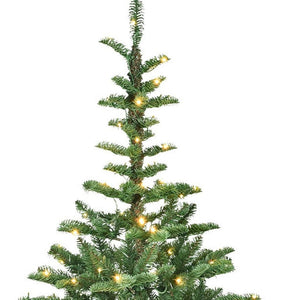 HomeRoots 6' Pre Lit Sparse Fir Christmas Tree - Modern Design with 300 Warm White LEDs for Effortless Holiday Charm 84 694892
