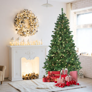HomeRoots 6' Pre-Lit Full Fir Christmas Tree with Smart Wi-Fi Control and Vibrant LED Lights for Holiday Cheer 72 694898