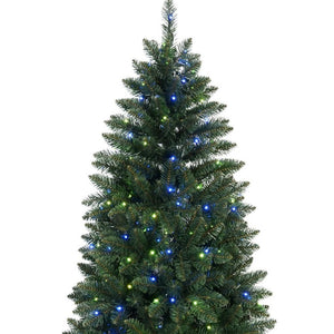 HomeRoots 6' Pre-Lit Full Fir Christmas Tree with Smart Wi-Fi Control and Vibrant LED Lights for Holiday Cheer 72 694898