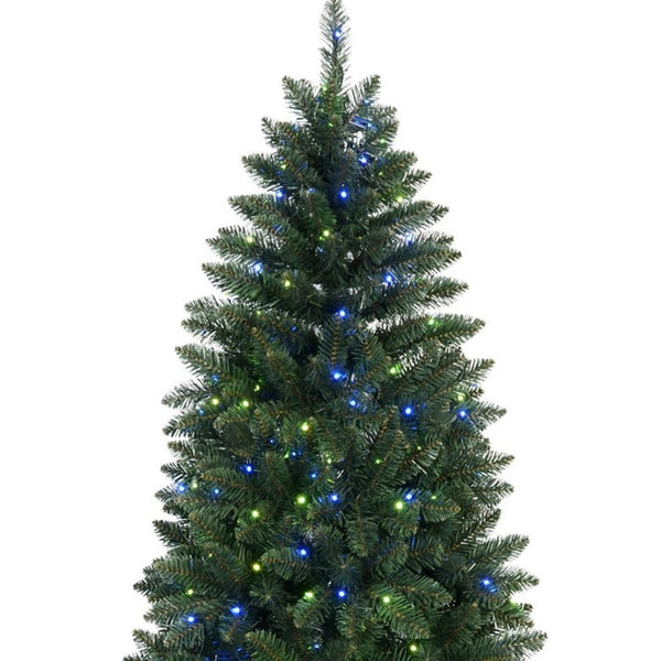 HomeRoots 6' Pre-Lit Full Fir Christmas Tree with Smart Wi-Fi Control and Vibrant LED Lights for Holiday Cheer 72 694898
