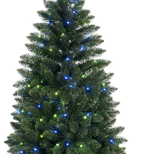 HomeRoots 6' Pre-Lit Full Fir Christmas Tree with Smart Wi-Fi Control and Vibrant LED Lights for Holiday Cheer 84 694899