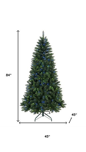 HomeRoots 6' Pre-Lit Full Fir Christmas Tree with Smart Wi-Fi Control and Vibrant LED Lights for Holiday Cheer 84 694899