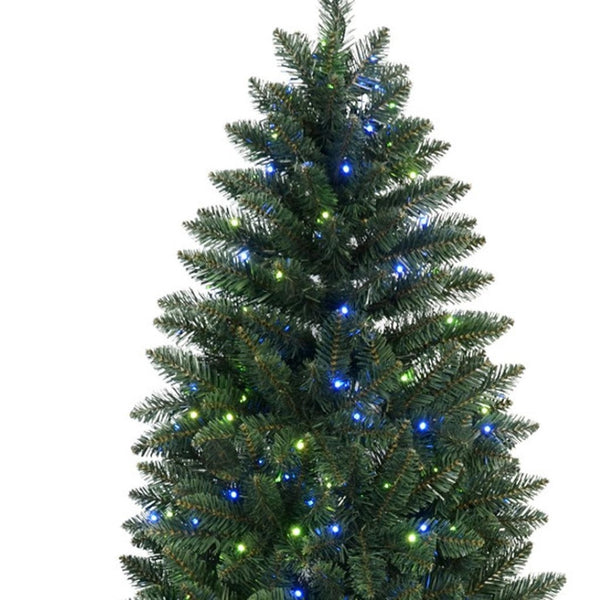HomeRoots 9' Pre Lit Full Fir Christmas Tree - Lifelike Holiday Centerpiece with 620 LED Lights & Easy Setup! 694900