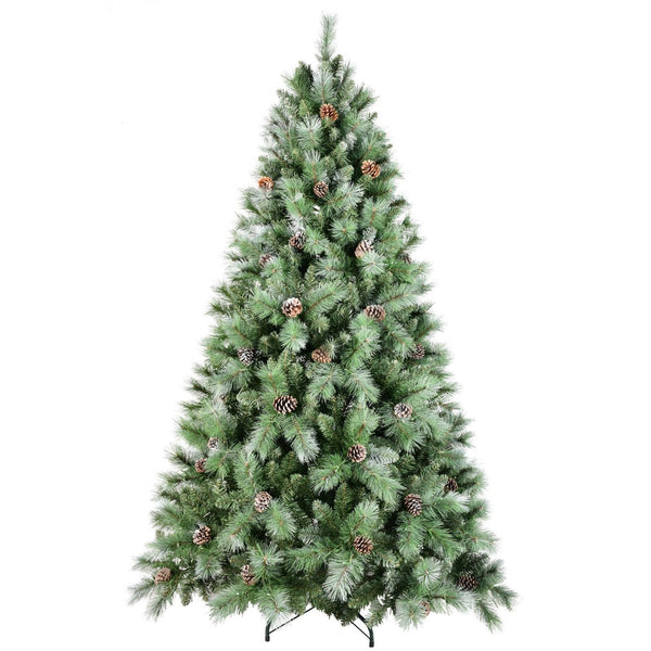 HomeRoots 6' Full Fir Christmas Tree – Lifelike, Pre-Decorated with Pinecones for Effortless Holiday Charm 72 694925