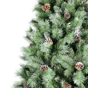 HomeRoots 6' Full Fir Christmas Tree – Lifelike, Pre-Decorated with Pinecones for Effortless Holiday Charm 84 694926