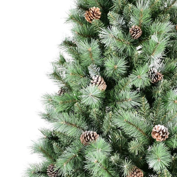 HomeRoots 6' Full Fir Christmas Tree – Lifelike, Pre-Decorated with Pinecones for Effortless Holiday Charm 84 694926