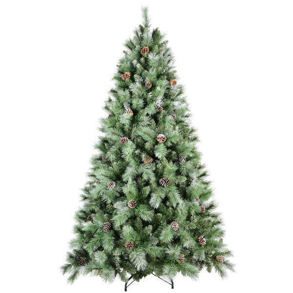 HomeRoots 7.5' Lifelike Full Pine Christmas Tree - Easy Assembly, Durable, Customizable Décor for Holidays! 694927