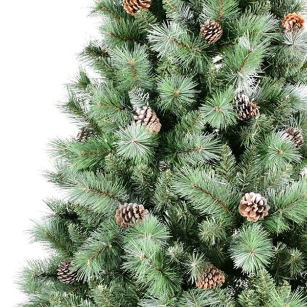 HomeRoots 6' Full Fir Christmas Tree – Lifelike, Pre-Decorated with Pinecones for Effortless Holiday Charm 108 694928