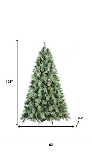 HomeRoots 6' Full Fir Christmas Tree – Lifelike, Pre-Decorated with Pinecones for Effortless Holiday Charm 108 694928