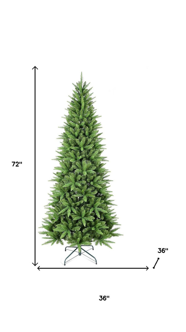 HomeRoots 6' Full Fir Christmas Tree - Lifelike Holiday Centerpiece with Easy Setup, Durable Design & Versatile Style 72 694933