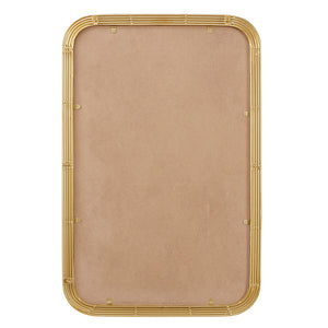 JLA Home Madison Park - Rounded Rounded rectangle fluted wall mirror in Antique Gold Finish — Elegant Textured Accent Mirror, Lightweight Durable Decorative Wall Mirror for Entryway, Bedroom, Vanity (Vertical/Horizontal) MP95F-0359