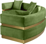 Belsa Olive Velvet 2pc. Sectional 694Olive-Sectional Meridian Furniture