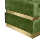 Belsa Olive Velvet 2pc. Sectional 694Olive-Sectional Meridian Furniture
