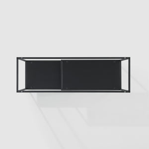 42" Metal and Wood Tiered Shelf Entry Table Black MAYL2KSB Walker Edison