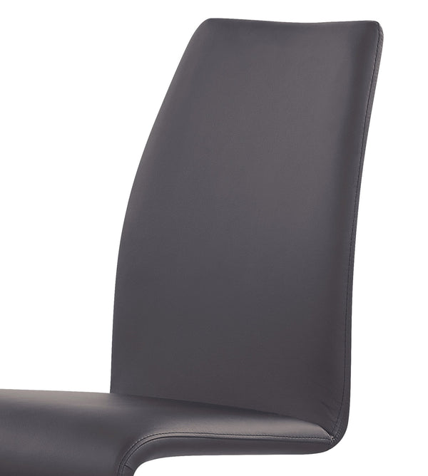 English Elm MARCUS Horseshoe Z-Shape Dining Chairs Set of 2 with Padded Faux Leather Seats and Solid Wood Frame Gray 28 L x 21 W x 22 H B201P226148