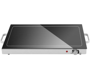 English Elm Electric Stainless Steel Warming Tray with Tempered Glass Top for Buffet Entertaining T3971P430553