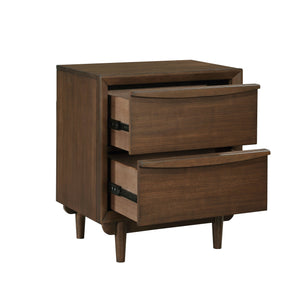 English Elm Classic Frazier Park Nightstand with 2 Drawers in Brown Cherry Finish — Traditional Lodge Style Charm and Durable Hardware Walnut 28 L x 19.75 W x 28.75 H B011P286836