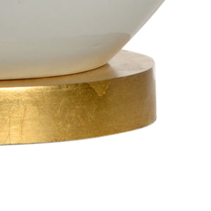 Chelsea House Blue Blue Swirl Lamp With Hand-Painted Porcelain, Antique Gold Leaf Accents & Linen Shade — Elegant 35.5" 69504