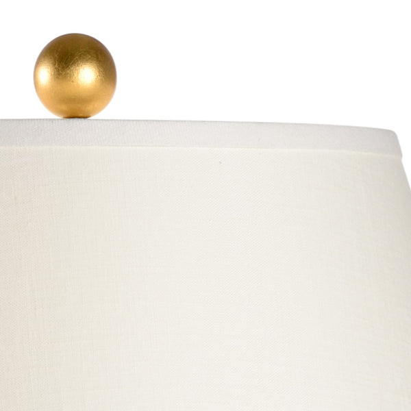 Chelsea House Blue Blue Swirl Lamp With Hand-Painted Porcelain, Antique Gold Leaf Accents & Linen Shade — Elegant 35.5" 69504