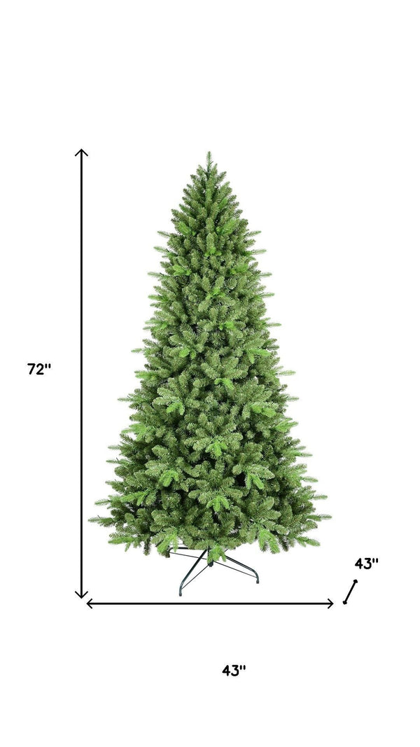 HomeRoots 6' Full Fir Christmas Tree - Lush, Easy-Setup Holiday Centerpiece with 1,168 Branch Tips for All Spaces 695075