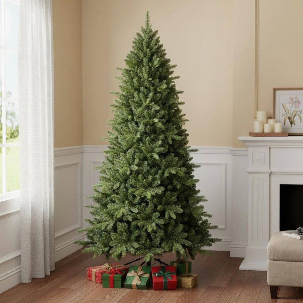 HomeRoots 6' Full Fir Christmas Tree - Lush, Easy-Setup Holiday Centerpiece with 1,168 Branch Tips for All Spaces 695075