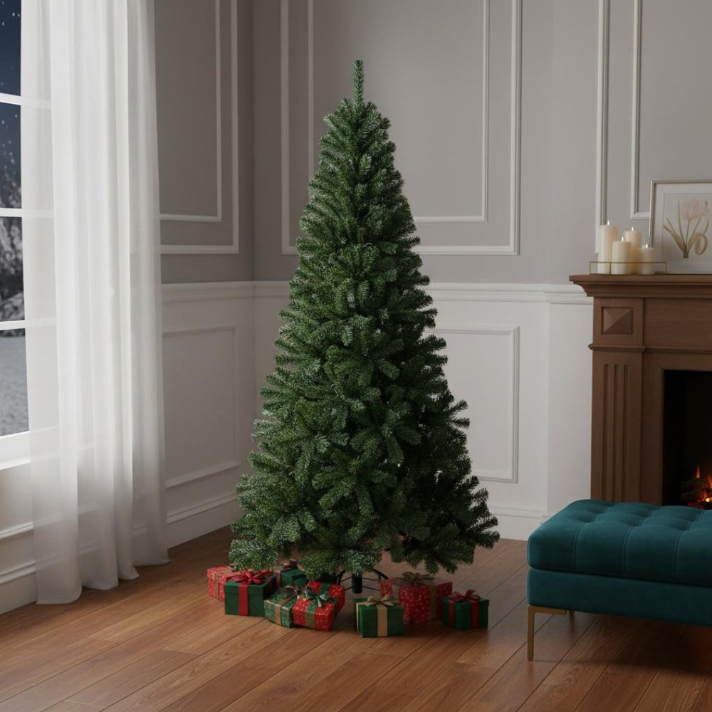 HomeRoots 8' Full Fir Christmas Tree – Lifelike Holiday Centerpiece with Easy Assembly & Durable Design 96 695080