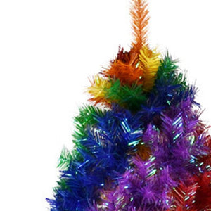 HomeRoots 6' Rainbow Spiral Fir Christmas Tree - Vibrant, Contemporary Décor with 1,248 Branch Tips for Holiday Cheer 90 695084