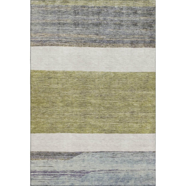 HomeRoots 10' X 14' Stylish Artichoke Green Area Rug - Machine-Washable, UV Protected, Perfect for Homes! 695090