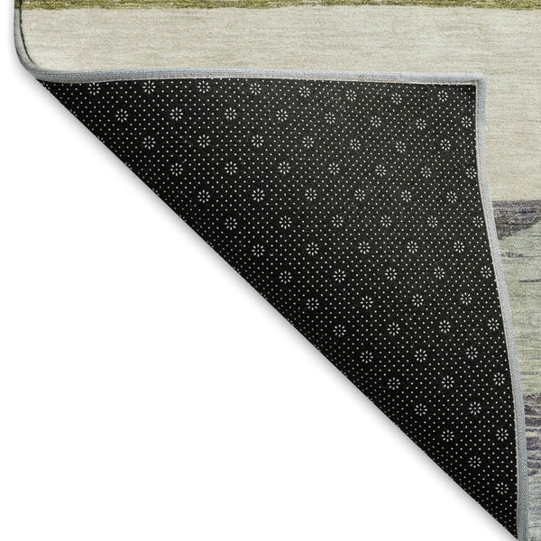 HomeRoots 10' X 14' Stylish Artichoke Green Area Rug - Machine-Washable, UV Protected, Perfect for Homes! 695090