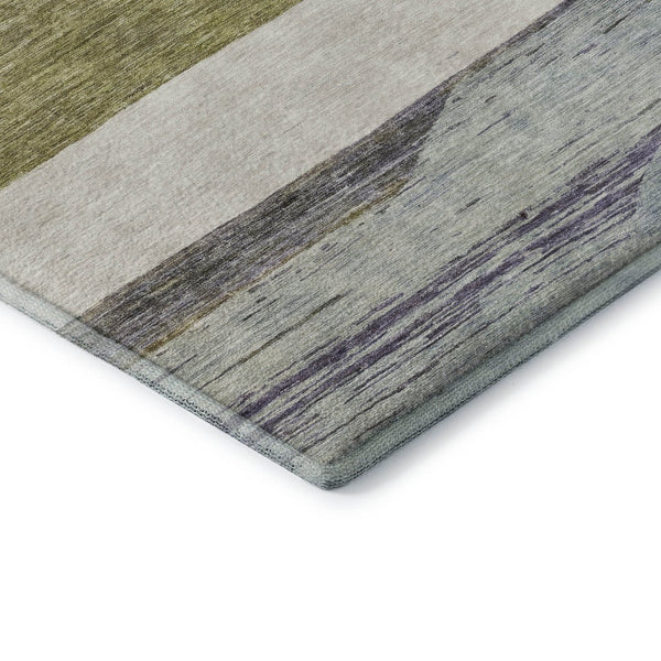 HomeRoots 10' X 14' Stylish Artichoke Green Area Rug - Machine-Washable, UV Protected, Perfect for Homes! 695090