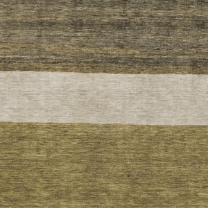 HomeRoots 5' x 8' Coffee Ivory Gray Striped Washable Area Rug - UV Protected, Stain Resistant, Easy Care! 695092