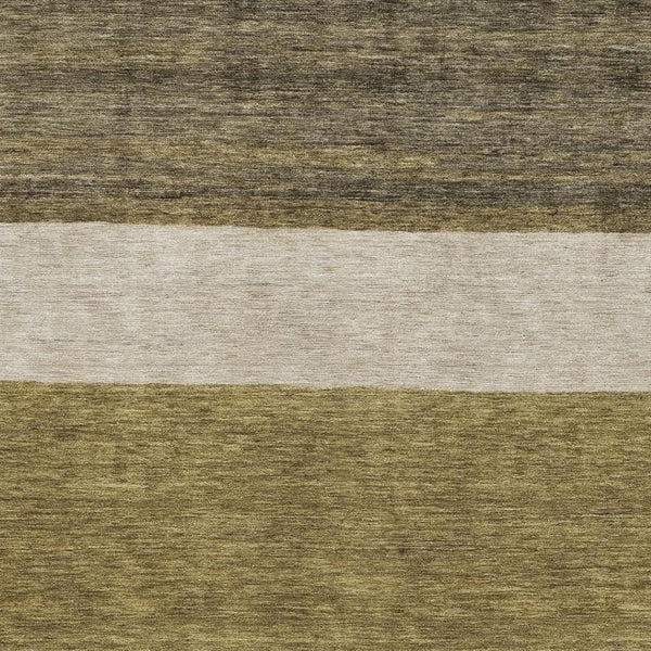 HomeRoots 5' x 8' Coffee Ivory Gray Striped Washable Area Rug - UV Protected, Stain Resistant, Easy Care! 695092
