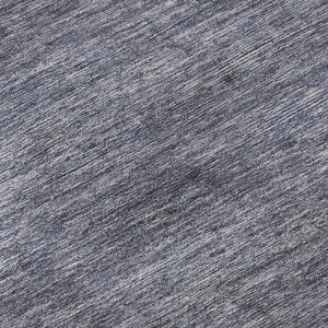 HomeRoots 8' X 10' Denim Blue Ivory Gray Striped Washable Area Rug - Durable, UV-Protected, Non-Slip Design! 695100