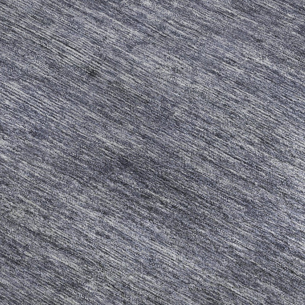 HomeRoots 10' X 14' Denim Blue, Ivory & Gray Striped Washable Area Rug - Durable, Stain Resistant & UV Protected! 695102