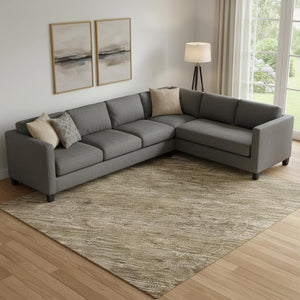 HomeRoots 9' X 12' Stylish Coffee and Ivory Striped Washable Area Rug with UV Protection for Family Homes 695113