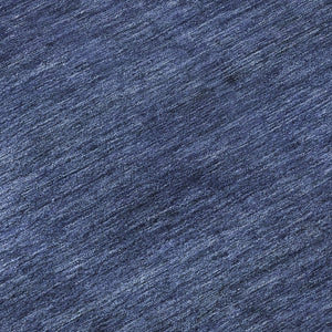 HomeRoots 8' Stylish Navy Blue, Ivory & Gray Striped Washable Round Rug – Durable, UV Protected & Easy Care! 695117