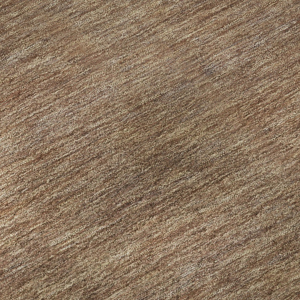 HomeRoots 9' X 12' Salmon Rust And Gray Striped Area Rug - Washable, Stain-Resistant, UV Protected & Cozy! 695131