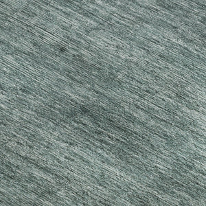 HomeRoots 8' X 10' Striped Area Rug in Teal, Ivory & Gray - Washable, UV Protected, Stain Resistant & Non-Slip! 695136