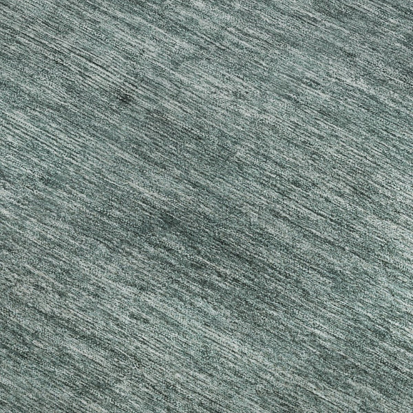 HomeRoots 8' X 10' Striped Area Rug in Teal, Ivory & Gray - Washable, UV Protected, Stain Resistant & Non-Slip! 695136