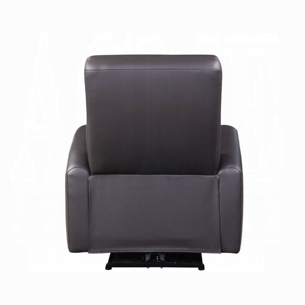 English Elm Top Grain Leather Power Motion Recliner Brown — Tufted Back, Sloped Arms, Modern Comfort & Durable Upholstery B016P317032