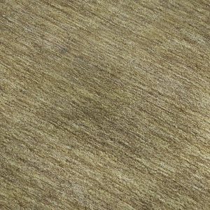 HomeRoots 5' X 8' Wheat Gold and Linen Striped Washable Area Rug with UV Protection for Pet-Friendly Homes 695146